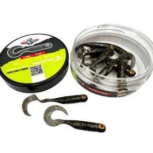 Great Fish GF1 Twister 49 mm Black&Gold – guma spinningowa