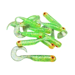 Great Fish GF1 Twister 49 mm Glitter Light Green – guma