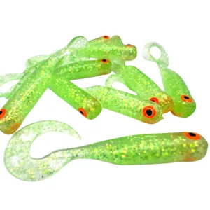 Great Fish GF1 Twister 49 mm Glitter Light Green – guma