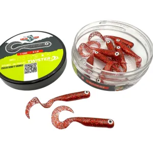 Great Fish GF1 Twister 49 mm Glitter Red – guma spinningowa