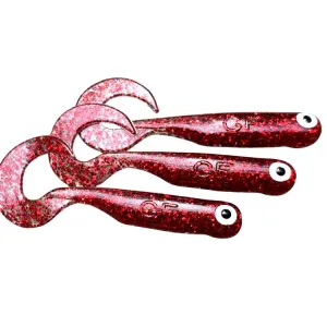 Great Fish GF1 Twister 49 mm Glitter Red – guma spinningowa