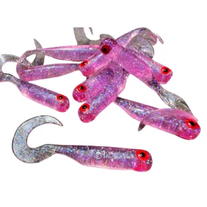 Great Fish GF1 Twister 49 mm Glitter Pink – guma spinningowa