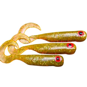 Great Fish GF1 Twister 49 mm Motor Oil Green – guma spinningowa