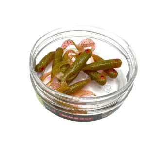 Great Fish GF1 Twister 49 mm Motor Oil Green – guma spinningowa