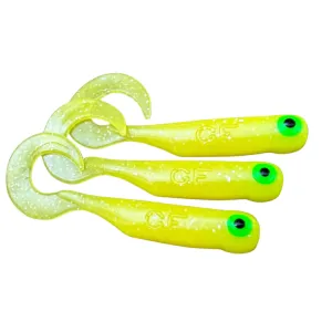 Great Fish GF1 Twister 49 mm Yellow – guma spinningowa na drapieżniki