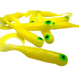 Great Fish GF1 Twister 49 mm Yellow – guma spinningowa na drapieżniki