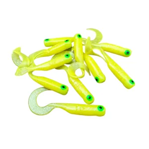 Great Fish GF1 Twister 49 mm Yellow – guma spinningowa na drapieżniki