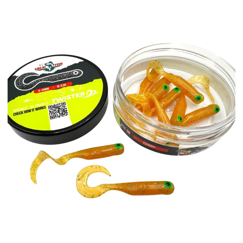 Great Fish GF1 Twister 49 mm Curry – guma spinningowa DZIEJSIOK KOOPERACJA
