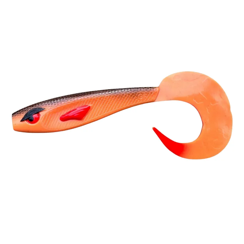 Great Fish Rocky Twister Slim Toxic Pumpkin 15 cm – twister spinningowy 19 g