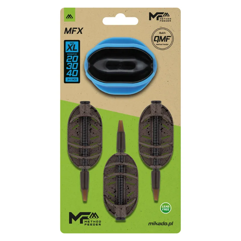Zestaw Mikado MFX Method Feeder XL 20+30+40 g + Forma