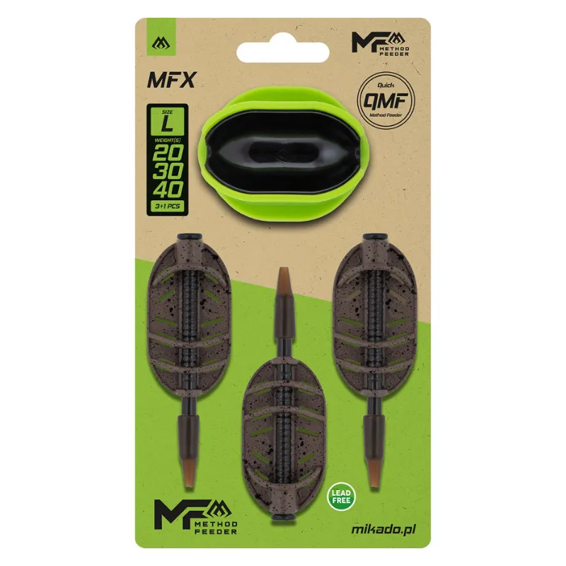 Zestaw Mikado MFX Method Feeder L 20+30+40 g + Forma