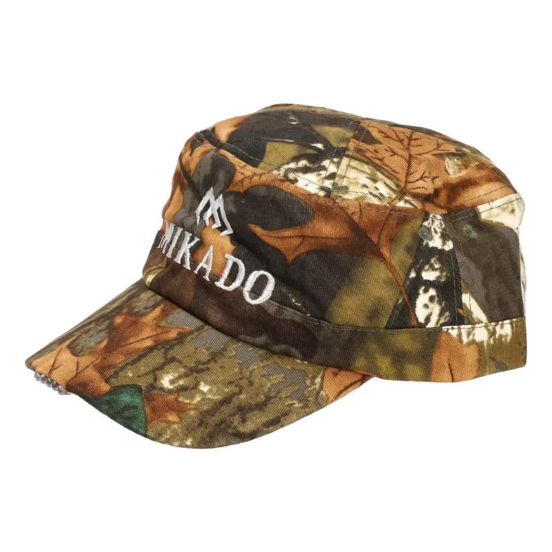 Czapka z daszkiem LED02 Camo Patrolówka Mikado z diodami LED
