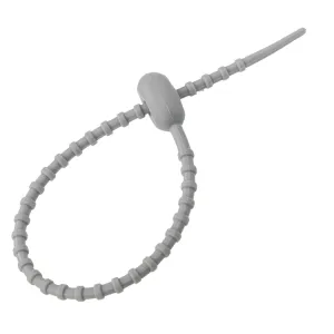 Opaska zaciskowa silikonowa na wędki 21,5 cm szara