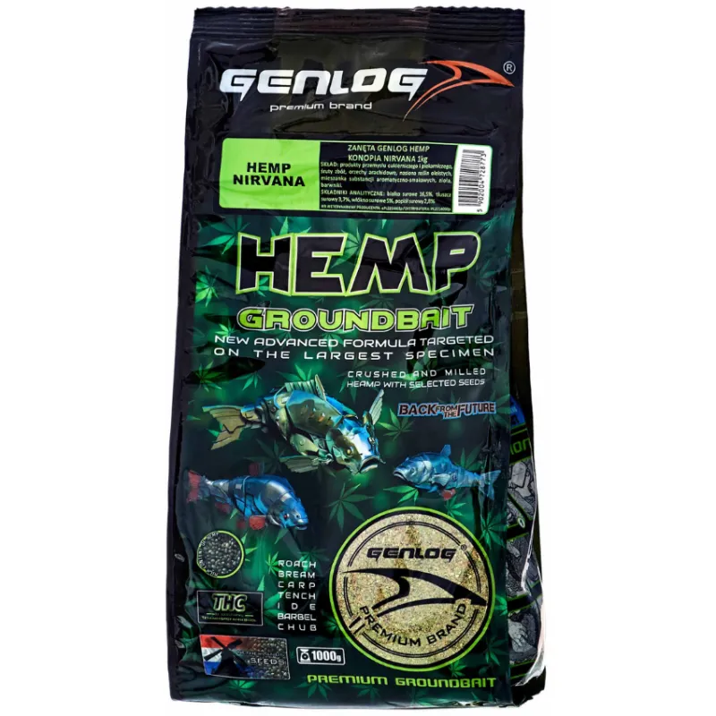 Zanęta Genlog Hemp Nirvana 1 kg – konopna zanęta na ryby karpiowate