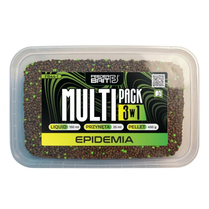 Multipack 3w1 Epidemia Feeder Bait – pellet, liquid i przynęta