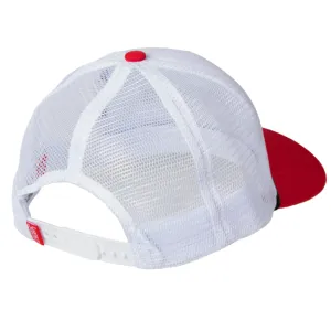 Czapka z daszkiem Lucky John Cap White/Red dla wędkarza
