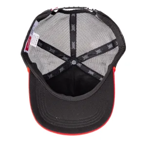Czapka z daszkiem Lucky John Cap Black/Red dla wędkarza