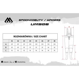 Spodniobuty Mikado Premium wzmocnione rozmiar 46 Plavitex HD