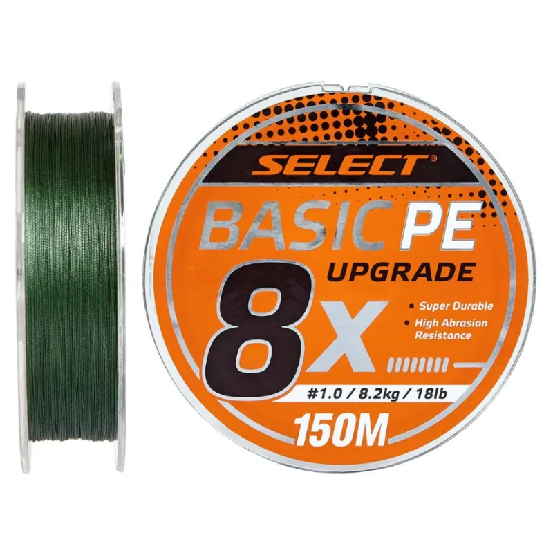 Plecionka Select Basic PE 8x 150 m 0,18 mm 10 kg Dark Green