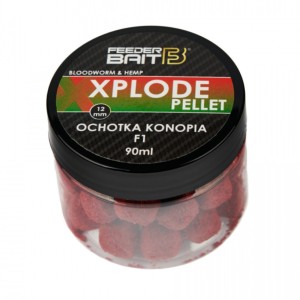 Feeder Bait Xplode Pellet 12mm F1 Ochotka Konopia – pellet z efektem Xplode i aromatem ochotki z konopią