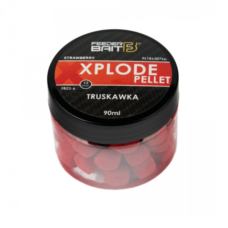 Feeder Bait Xplode Pellet 12mm Truskawka Strawberry – pellet truskawkowy do method feedera