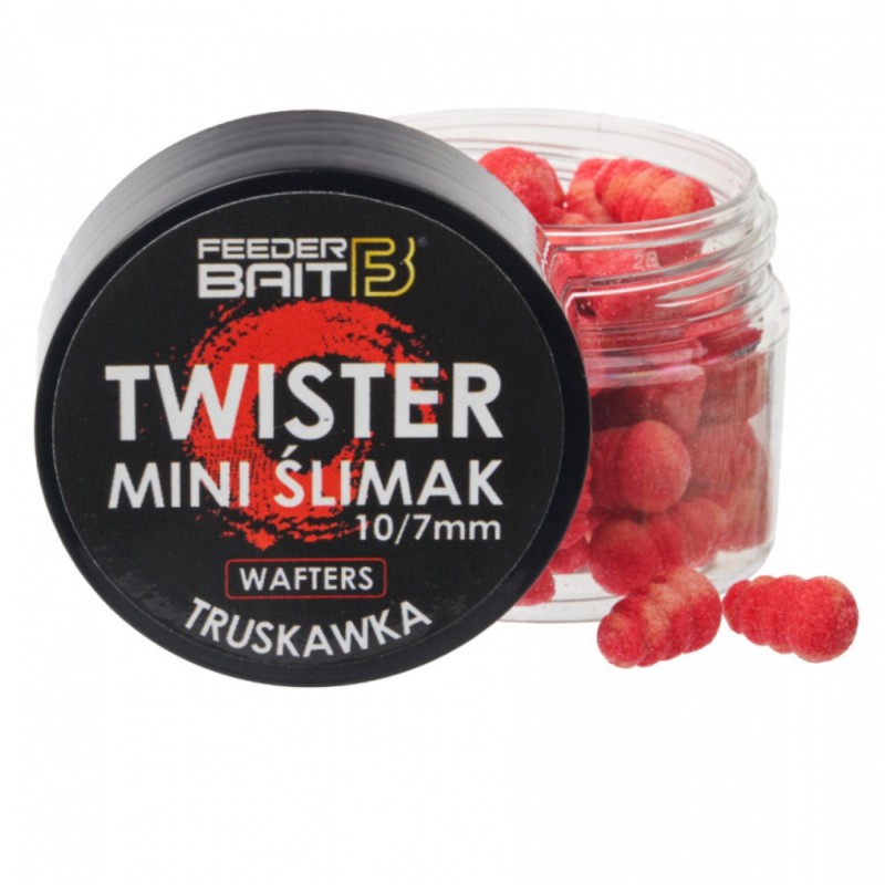 Feeder Bait Mini Ślimak Wafters Truskawka 7/10 mm – przynęta wafters o aromacie truskawki