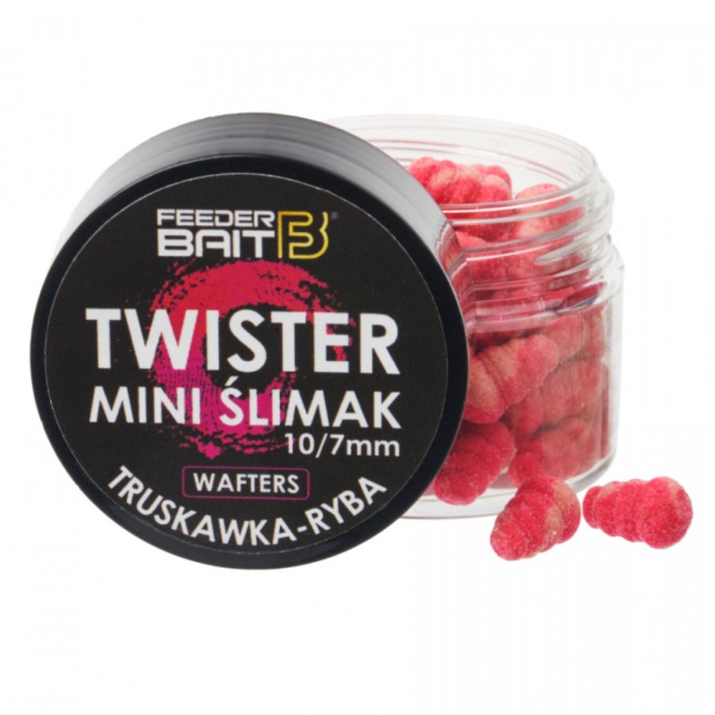 Feeder Bait Mini Ślimak Wafters Truskawka Ryba 7 mm – przynęta wafters do Method Feeder