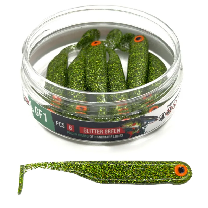 Guma GF1 Great Fish 7 cm 2,5 g Glitter Green – 6 szt.