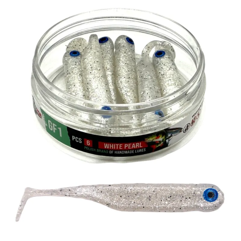Guma GF1 Great Fish 7 cm 2,5 g White Pearl – 6 szt.
