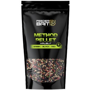 Pellet Method 4mm Halibut Feeder Bait – mieszanka multikolor do feedera