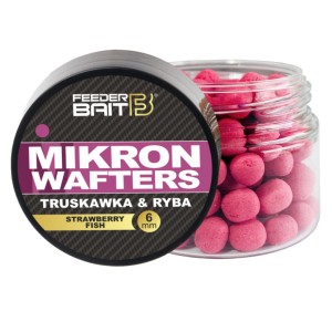 Dumbell Wafter Feeder Bait Mikron 6mm Truskawka Ryba – skuteczny wafter na karpie