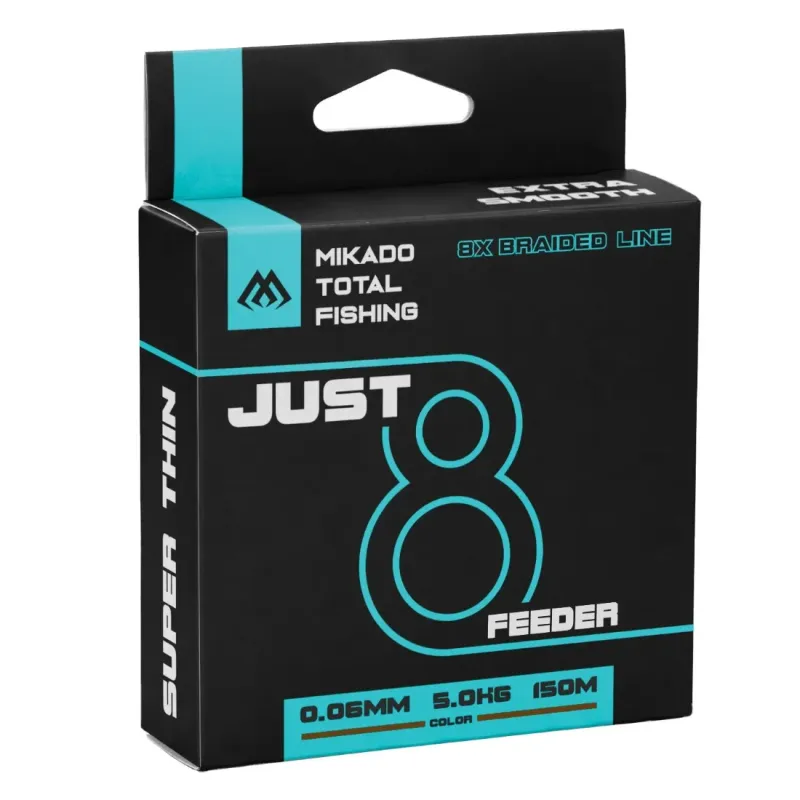 Mikado Plecionka just 8 Feeder 0,08mm - 150m Brązowa