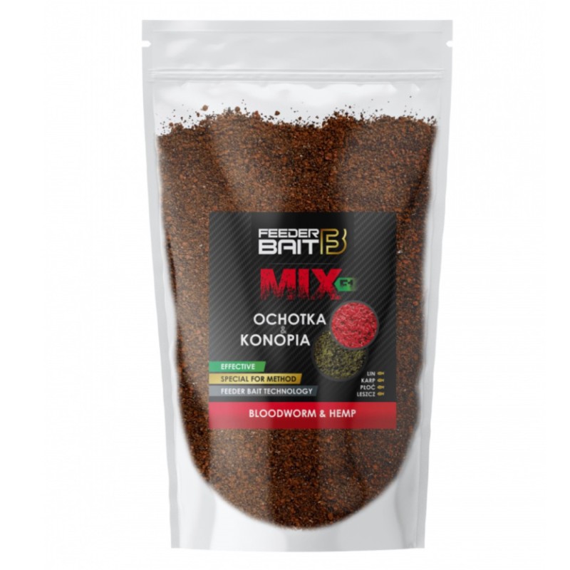 Feeder Bait F1 Mix Ochotka & Konopia 800 g – Naturalna zanęta feederowa