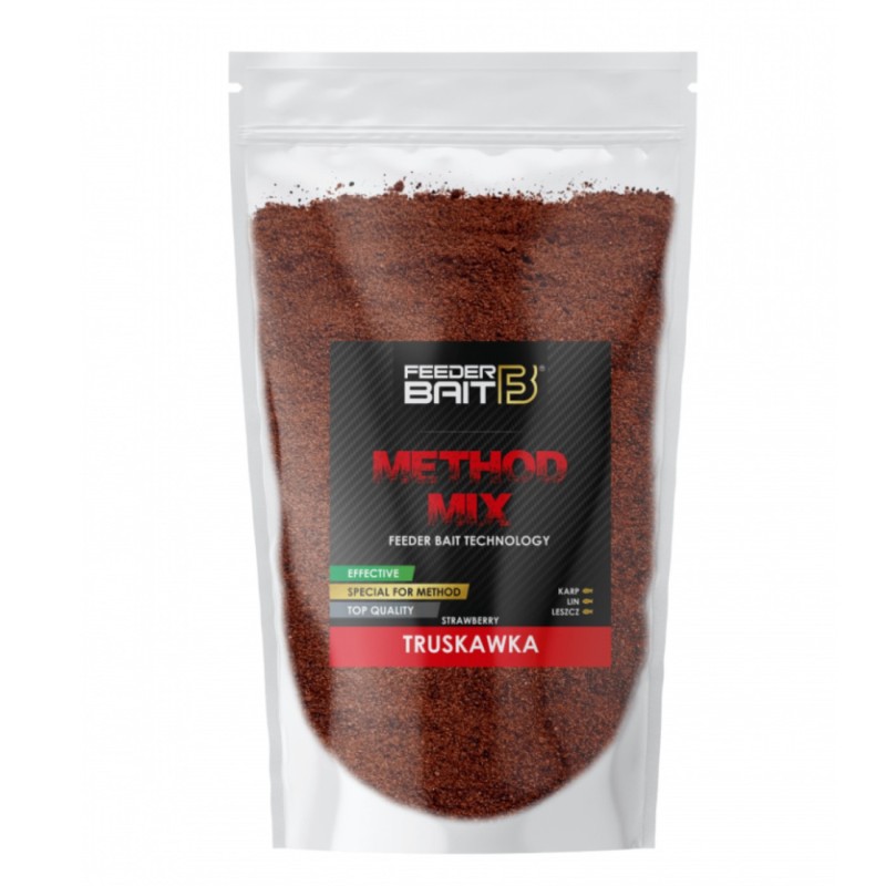 Feeder Bait Method Mix Truskawka 800 g – Słodka zanęta z mączką rybną