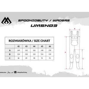 Spodniobuty Mikado Neoprenowe Rozm. 46 UMSN03