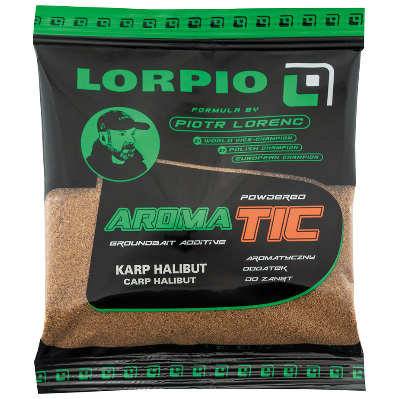 Lorpio Aromat Magnetic Carp Halibut 200g – mocny dodatek do zanęt karpiowych