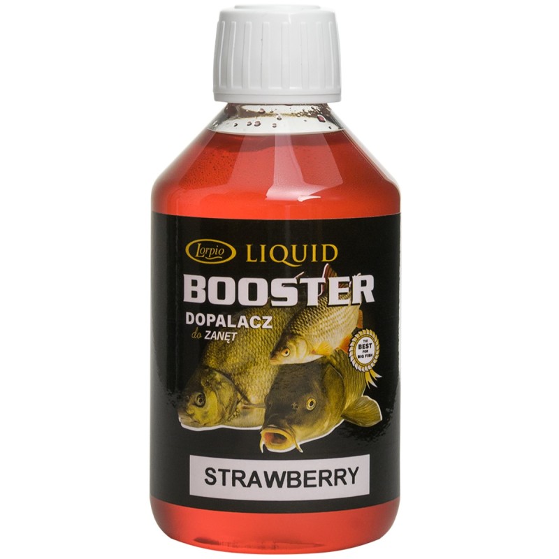 Lorpio Liquid Booster Strawberry 250ml – truskawkowy booster do zanęt