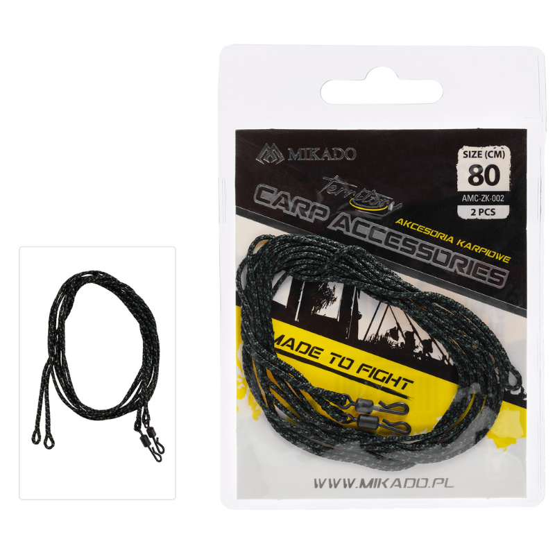 Przypon Mikado Leadcore AMC-ZK-002 80 cm – gotowy przypon karpiowy