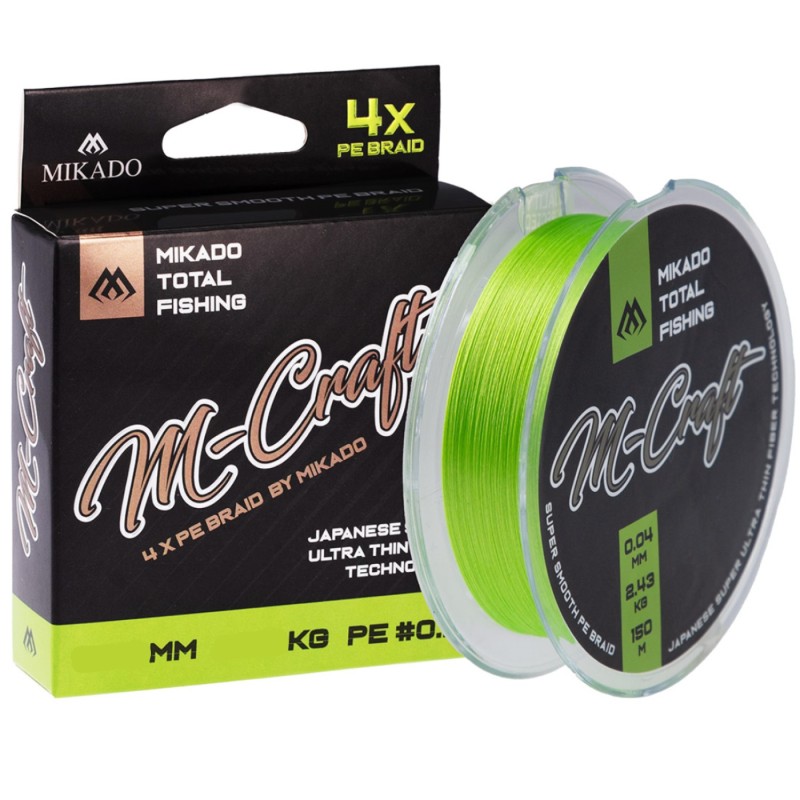 Plecionka Mikado M-Craft Braid 0.04 mm 150 m Fluo – Ultralekka i Precyzyjna