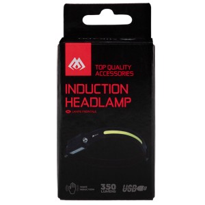 Latarka czołowa Mikado Pasek LED 350 lm z czujnikiem ruchu – ładowanie USB-C