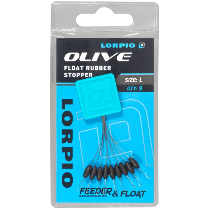 Stoper Gumowy Lorpio Olive Large (9 szt.) – mocny i trwały ogranicznik do zestawów feederowych