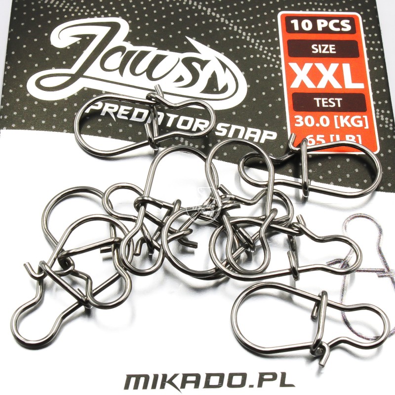 Agrafka Spinning Mikado Jaws Predator Snap XXL – ekstremalna wytrzymałość dla dużych drapieżników