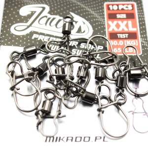 Agrafka z krętlikiem Mikado Jaws Predator Snap XXL | maksymalna wytrzymałość