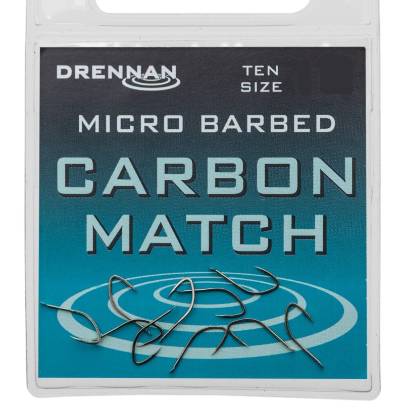 Haczyki Drennan Carbon Match Nr 22 – delikatne i ostre haczyki do spławika