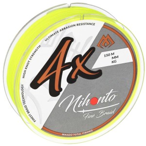 Mikado Nihonto Fine Braid 0,30mm 150m Fluo Żółta – mocna plecionka do spinningu i morskich połowów