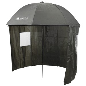 Parasol wędkarski Mikado 2.5 m z boczną osłoną – wodoodporny parasol z regulacją kąta