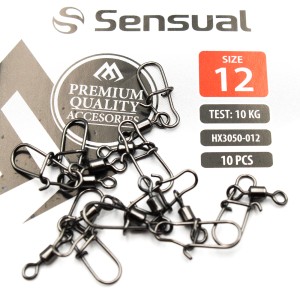 Krętlik Rolkowy z Agrafką Mikado Nr 12 – 9kg / 10 szt.