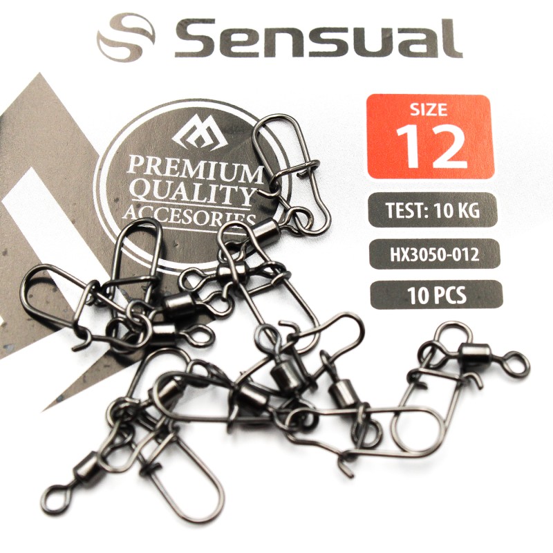 Krętlik Rolkowy z Agrafką Mikado Nr 12 – 9kg / 10 szt.