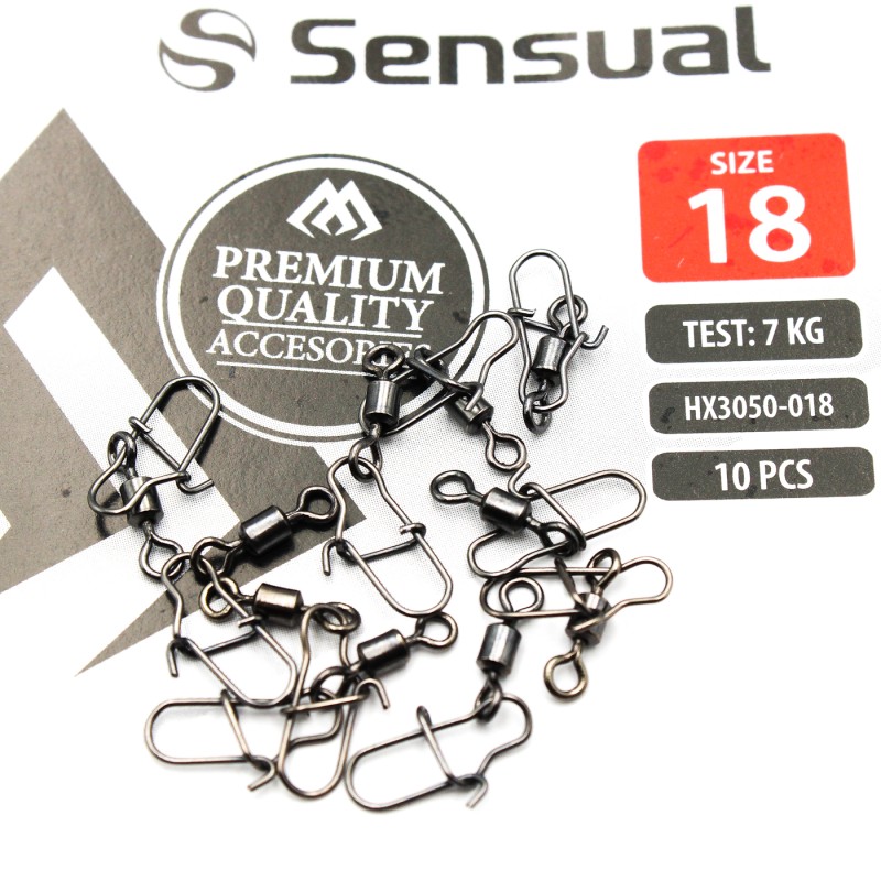 Krętlik Rolkowy z Agrafką Mikado Nr 18 – 7kg / 10 szt.