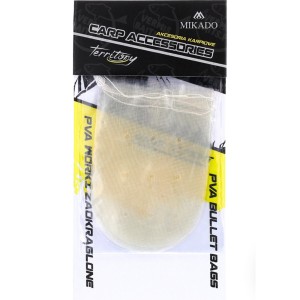 Mikado PVA Worki Zaokrąglone z Zamknięciem 55x140mm (10 szt.) | Szybkorozpuszczalne worki do nęcenia